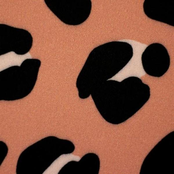 Viskose Animalprint Erdtöne/Schwarz Leo by Swafing